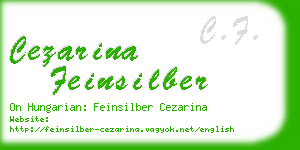 cezarina feinsilber business card